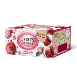 PEARS Pomegranate Brightening Bathing Soap Bar,125g (Pack of 4)