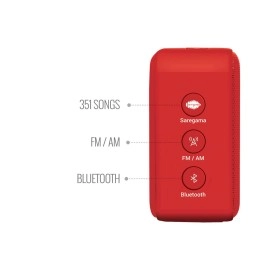 Carvaan Saregama Mini 2.0 Kannada- Music Player with Bluetooth/FM/AM/AUX (Sunset Red)