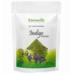 Elemensis Naturals Pure Indigo Powder organic for hair color, make shiny and strong hair, reduce hair fall and dandruff, 100gm