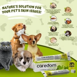 Caredom Heal Pet | Veterinary Herbal Ointment | Fungal Infection Cream for All Types of Wounds | Antifungal Cream for Burns, Cuts & Skin Problems | F.M.D Lesions for All Pets | 60gm | Pack of 2