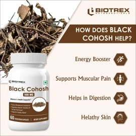 Biotrex Nutraceuticals Black Cohosh Capsules (500 mg, 60 Veg Capsule)