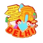 Skywalker Trampolines India Delhi Souvenir Wooden Fridge Magnet (Multicolour)