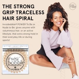 Invisibobble Strong Grip Power Hair Ring, Nude