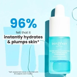 Dot & Key Hydrating Hyaluronic Acid Serum With Vitamin C + E | For Plump, Glowing Skin | Face Serum for Dry Skin, Oily & Normal Skin | With Ceramide & Acai Berry | 30ml