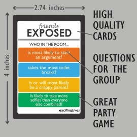 exciting Lives Friends Exposed: Fun Game for a Rocking Party or Birthdays, Over 200 Hilarious Questions to Play