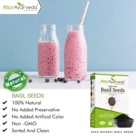 Attar Ayurveda Sabja Basil Seeds - 500 gm (Reduces Body Heat)