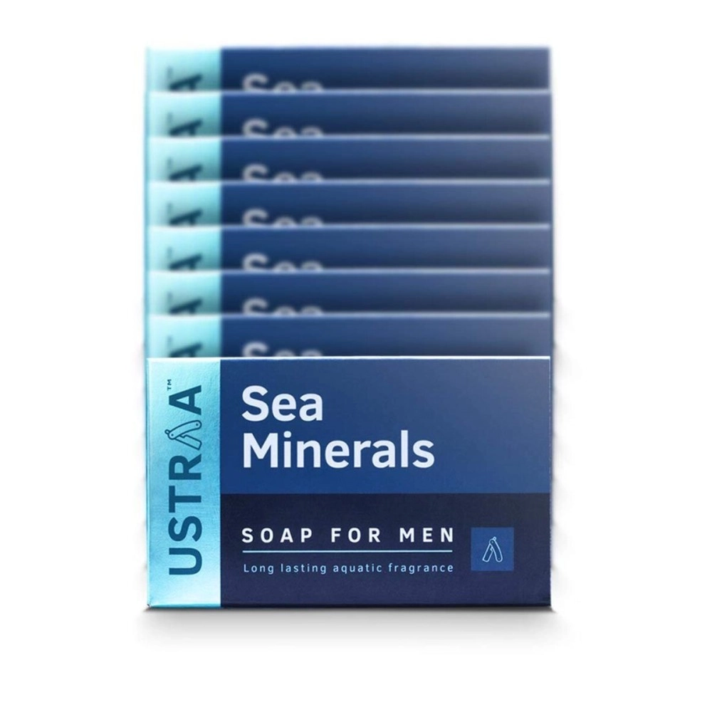 Ustraa Deo Soap for Men with Sea Minerals, 100 g (Pack of 8)