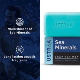Ustraa Deo Soap for Men with Sea Minerals, 100 g (Pack of 8)