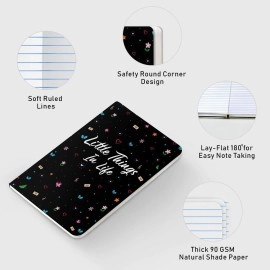 Factor Notes Little Things in Life 90 GSM 112 Pages Ruled Journal Notebook, B6 Size