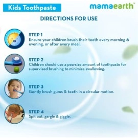 Mamaearth Natural Toothpaste, Orange Flavour, SLS Free, with 750 PPM Fluoride, 4+ Years, Plant Based (50 GM)
