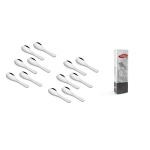 Koko Stainless Steel Masala Spoons For Spices Jar & Container | Masala Spoon Set of 12 Pieces | Small Masala Spoons For Spices | Length 9 CM, Silver Masala Spoon