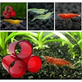 Venus Aqua Shrimp Cave Shelter Tube for Fish Tank (Large, Dia 8cm) | Acrylic Breeding Pipe for Shrimps & Small Fish | Aquarium Decor Hiding Spot | 3pcs Set | Color May Vary