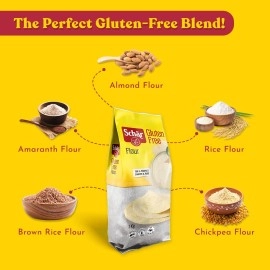Schr Gluten Free Flour/Atta | Healthy & Naturally | Mix of Grains Almond Flour, Amaranth Flour, Rice Flour & Chickpea Flour | 1KG