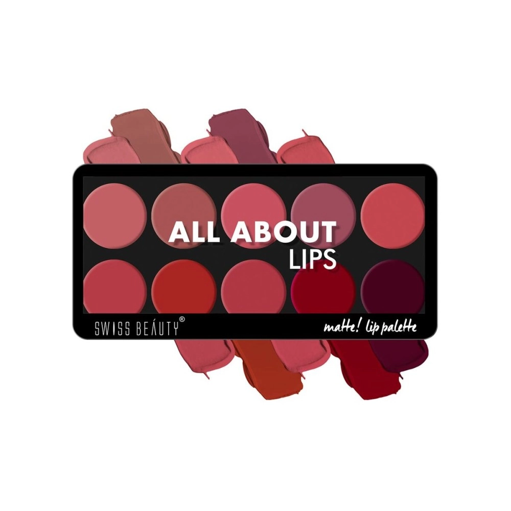 Swiss Beauty Matte Lip Pallete, Multicolor-01, 12g