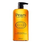 Pears Pure & Gentle Body Wash - Soothing Natural Extracts Shower Gel, 10x More Moisturiser*, Soap-Free Hand & Body Cleanser, Skin Care Shower Gift for Women and Men, Original Scent, 500ml