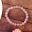Reiki Crystal Products Certified Natural Rose Stone Quartz Bracelet Round Beads 8 mm Crystal Bracelet for Men, Women, Boys, Girls (Pink)