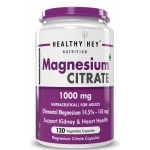 HealthyHey Nutrition Magnesium Citrate - 1000 mg - 120 Vegetable Capsules