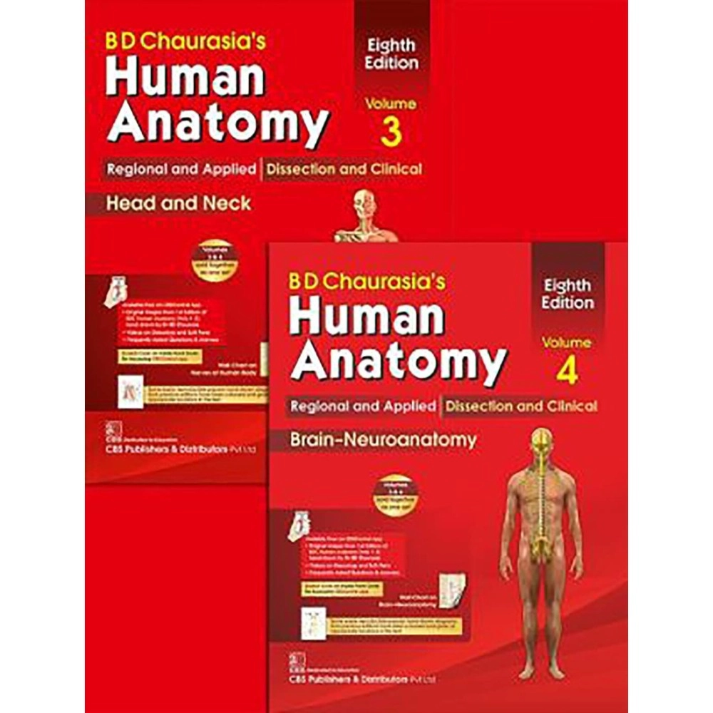 Bd Chaurasia\'s Human Anatomy, Volumes 3 & 4: Regional and Applied Dissection and Clinical: Head and Neck, and Brain-Neuroanatomy