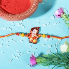 Riddhika Ventures Stylish Kids Rakhi (Set of 2) along with Roli Chawal and Greeting Card (P13P14)