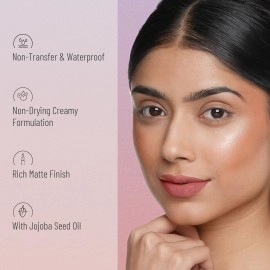 Swiss Beauty Non-Transfer Waterproof Lipstick with Jojoba Seed Oil | Matte Finish | Long-Lasting | Highly Pigmented | Shade- Rusty Nude, 3gm