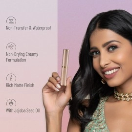 Swiss Beauty Non-Transfer Waterproof Lipstick with Jojoba Seed Oil | Matte Finish | Long-Lasting | Highly Pigmented | Shade- Loud Pink, 3gm
