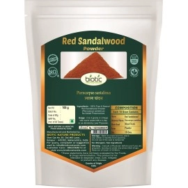 Biotic Lal Chandan Powder - Rakta Chandan Powder - Red Sandalwood Powder - 100 Gm