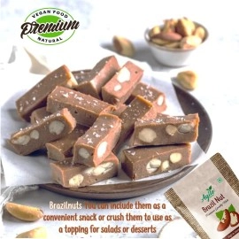 Agile Organic Jumbo Brazil Nuts 500g | Whole, Raw and Unsalted | Immunity Boosting | Rich in Selenium and Magnesium (Grade A ++ Nuts, Premium Jumbo Size, Imported)