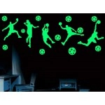 DreamKraft Football Fever Radium Glow in The Dark Wall Stickers for Kids Room & Home Decoration - Multicolor Wall Dcor