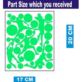 DreamKraft Football Fever Radium Glow in The Dark Wall Stickers for Kids Room & Home Decoration - Multicolor Wall Dcor