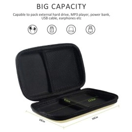 AlexVyan New Shock Proof External Hard Disk Case Protector for Seagate WD Transcend Lenovo Sony Sandisk Samsung External Drive(1TB 1 TB 2TB 2 TB 3TB 3 TB) Cover HDD Casing Bag Pouch Sleeve Enclosure