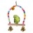 Sage Square Playful Natural Wood Bead Hanging Hammock Swing Toy Cage Accessories for Cockatiel, Lovebird, Budgerigar, Canary, Budgeri Birds (Small & Medium Birds)