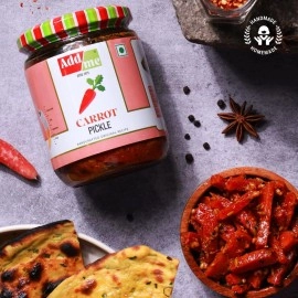 Add me Carrot Pickle In Mustard Oil 500gm | Homemade Tasty Gajar Ka Achar In Glass Jar