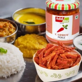 Add me Carrot Pickle In Mustard Oil 500gm | Homemade Tasty Gajar Ka Achar In Glass Jar