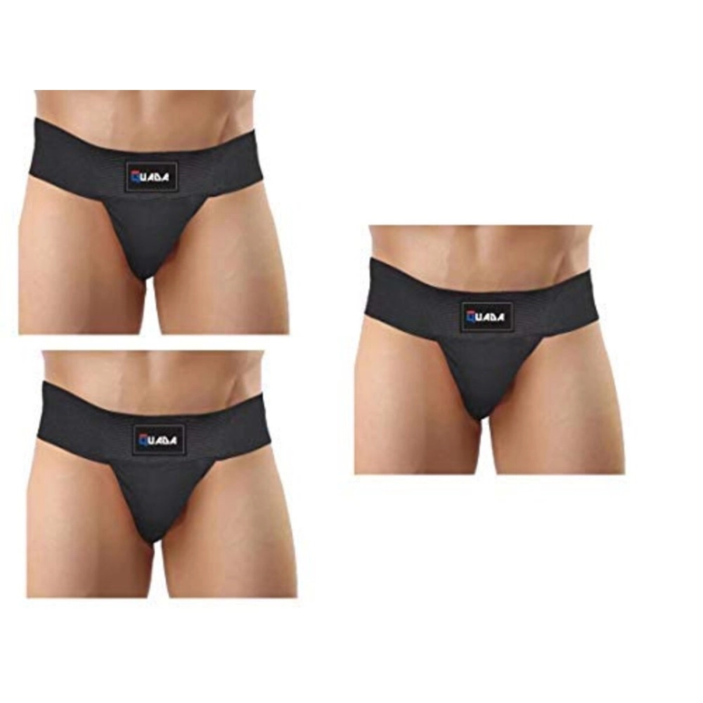 Quada Back Cover Neo Hernia Supporters for Gym and Cricket (Pack of 3, Medium)