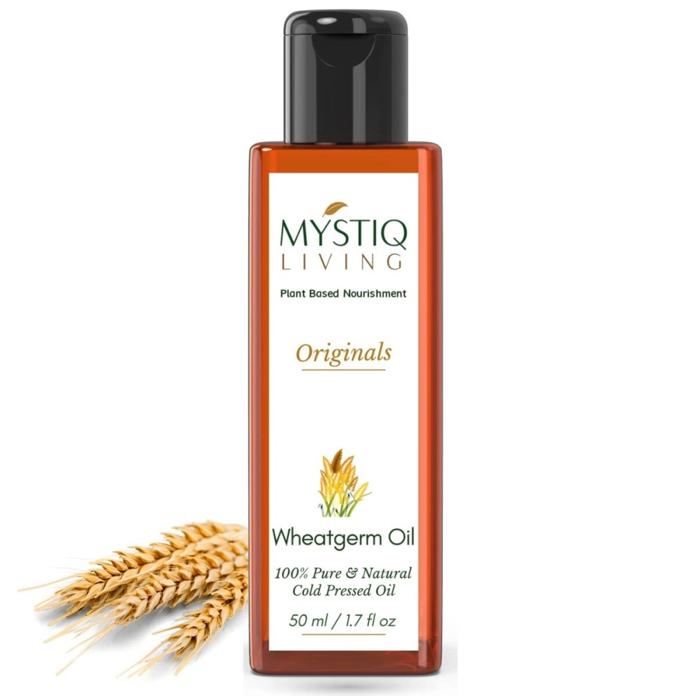 Mystiq Living Wheat Germ Oil, 50ML | Cold Pressed | 100% Pure and Natural