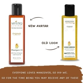 Mystiq Living Wheat Germ Oil, 50ML | Cold Pressed | 100% Pure and Natural