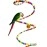 Sage Square 65cm Jumbo Playful Natural Wood Bead Swing Flexible Ladder Toy for Cockatiel, Lovebird, Budgerigar, Sun Conure, Finch, African Grey, Canary, Cockatoo, Macaw, Budgeri Birds