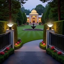 Lyse Decor Waterproof Gate Light for Main Gate Entrance, Outdoor Pillar Lamp, Gate Lamp for Garden & Boundaries Lights (Modern Design Stairs Shape, Pair of 2 Pieces)