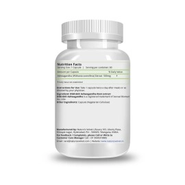 nature\'s velvet Ksm66 Ashwagandha 500mg 60+60 Capsules, 120 Count