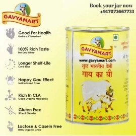 Gavyamart Indian A2 Cow Ghee 100% Pure- Made of kankrej Cow Ghee