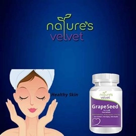 Natures Velvet Grape Seed Pure Extract 500 mg, 60 Veggie Capsules Pack of 1
