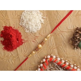 Riddhika Ventures Set of Multi Colour Family Rakhi with Roli Chawal and Greeting Card (J1K1O1D1S1)