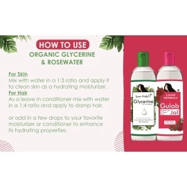 Laam Premium Rose water (Gulabjal)+Pure & Refined IP Glycerine- 200+200 ml