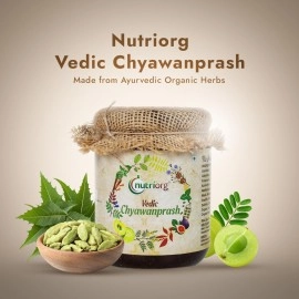 Nutriorg Vedic Chyawanprash 500g | Made with 49 Ayurvedic Herbs | Boosts Immunity, Digestion & Energy | Rich in Antioxidants & Vitamin C | Supports Overall Health