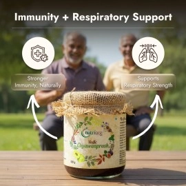 Nutriorg Vedic Chyawanprash 500g | Made with 49 Ayurvedic Herbs | Boosts Immunity, Digestion & Energy | Rich in Antioxidants & Vitamin C | Supports Overall Health