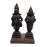 S A GIFTS Sai Amrut Vitthal Rukmani Stand | Vitthal Rukmini Idol for Home & Offices Decorative Showpiece (5 Inch, Black), Polyresin