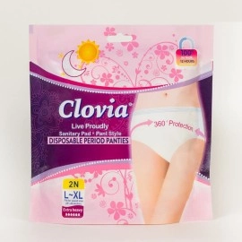 Clovia Womens Heavy Flow Disposable Period Panties for Sanitary Protection L - Xl (3 Pack - 6 Panties) | Sanitary Pads Pant Style