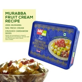 Add me Dry Mixed Murabba 500G celebration gift box Pack, muraba of Amla apple carrot mango pineapple kiwi karonda in a single Gift Box Mix fruit sweets