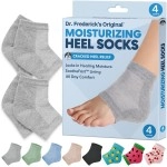 Dr. Frederick\'s Original Moisturizing Heel Socks for Cracked Heel Treatment - 2 Pairs - Stop Cracked Heels in Their Tracks
