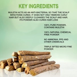 Elemensis Naturals Pure & Natural Mulethi Powder For Skin Whitening, Licorice Powder For Body, Skin and Hair, 100gm